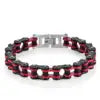 REBEL Hot Selling Bike Motorcycle Chain Wristband Stainless Steel Mesh Bracelet for Mens