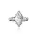 MuShan Jewelry Factory S925 Silver High Carbon Diamond Ring European and American Wish Simple 3 Carat Eye 8*14 Women Ring