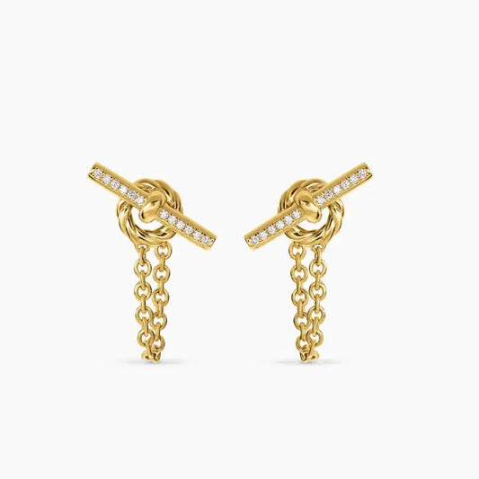 FASHIONISTA DY High-Quality Silver-Plated 38.2mm Diamond Earrings. Gold-Plated Earrings. Jewelry.