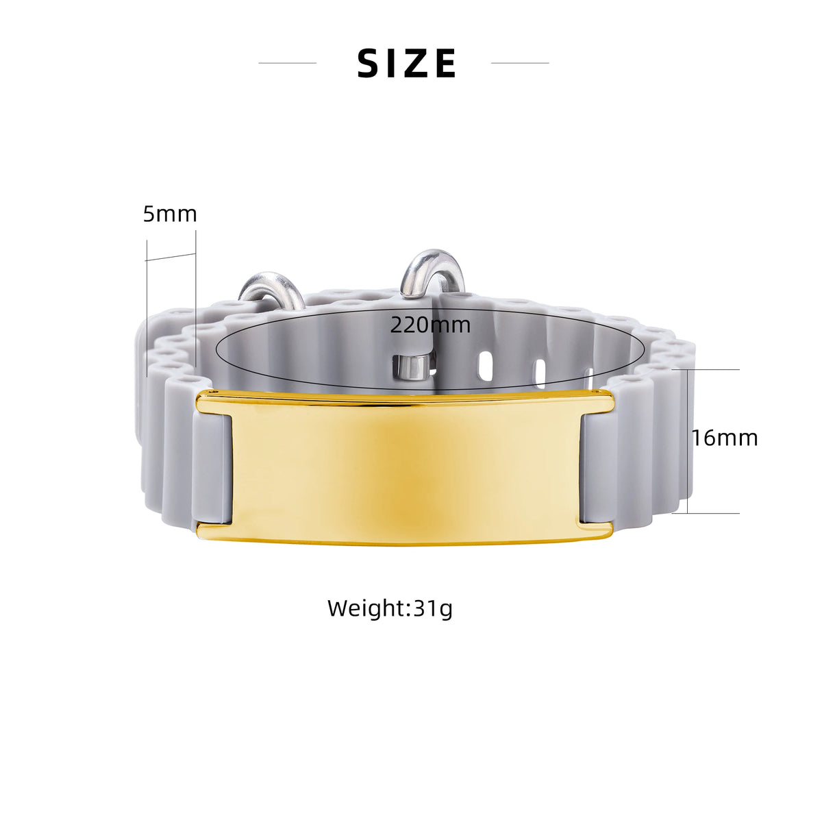 NewLife - Magnetic Silicone Stainless Steel Bangle