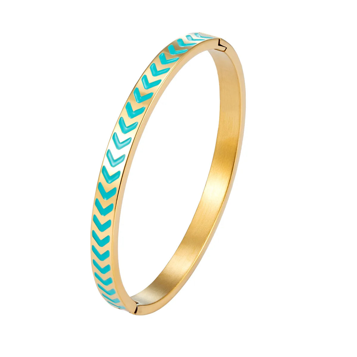 REBEL S&S REBEL Women's Trendy Gold and Black Epoxy Stainless Steel for Bracelet New Fashion Titanium Steel Jewelry