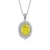 New Arrival 925 Silver Fine Jewelry Set High Quality Fashion Gemstone Adjustable Colorful Pendant Necklace for Women Gifts