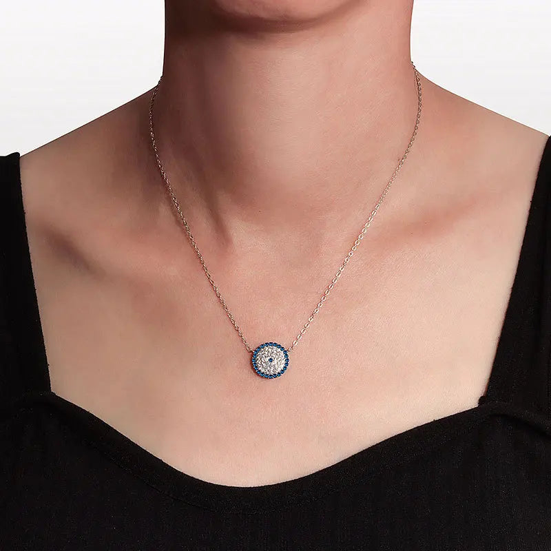 REDheart Gemfiori New Hot 2025 Fine Jewelry 925 Sterling Silver Hip-hop Eye Jewelry Set Personalized Design Unique Necklace Jewelry