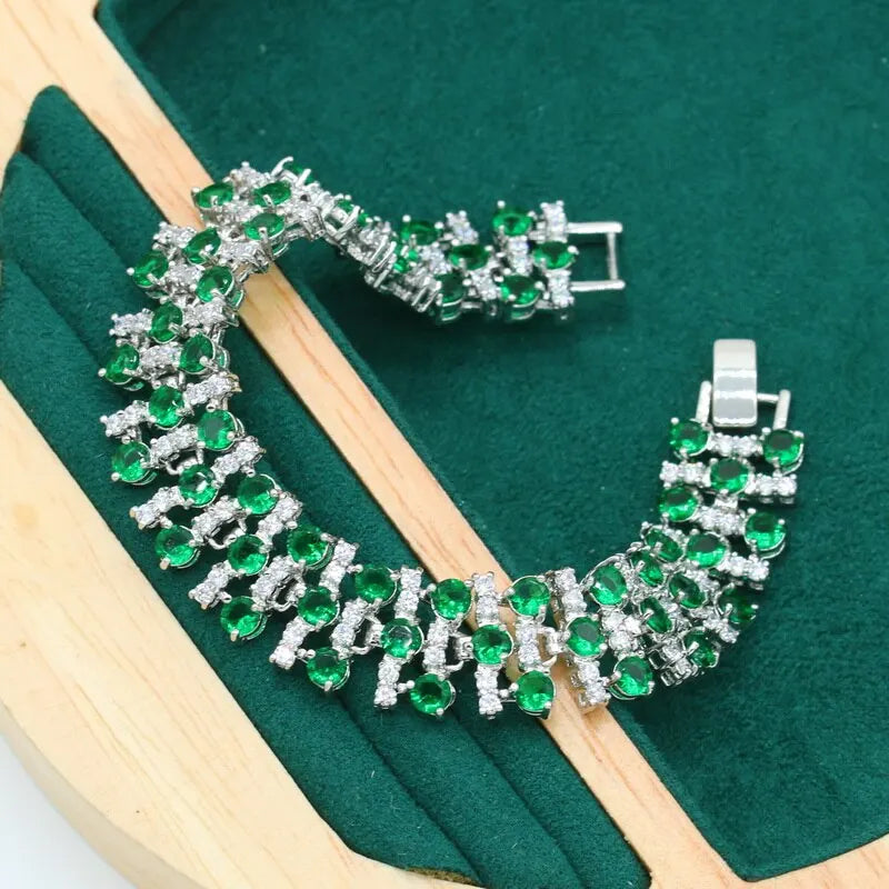 FASHIONISTA Luxurious Zirconia Bracelet for Women 925 Silver Stamped Jewelry Bracelet Accessories Wedding Party Gift