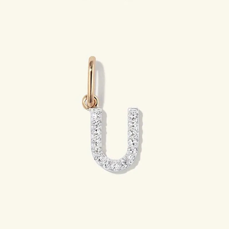 REDheart Fashion Jewelry 925 Sterling Silver Full Zircon Sparkling 26 Letters Pendant Necklaces Women Luxury Silver Necklace