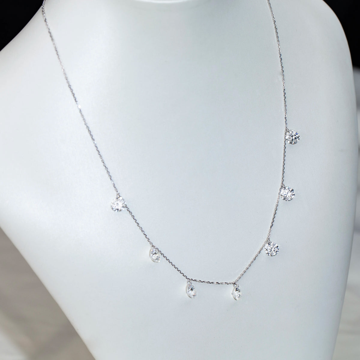 Gemfiori MSN-960 9k 7pcs 1ct Each Loose Lab Diamond Pendant Necklace for Woman Custom Jewelry Valentine's Gift for Girlfriend Good Price