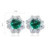 Gemfiori Anster High Quality S925 Lab Grown Emerald Earring Stud Dainty Gemstone Stud Earrings for Women Daily Wear Gift