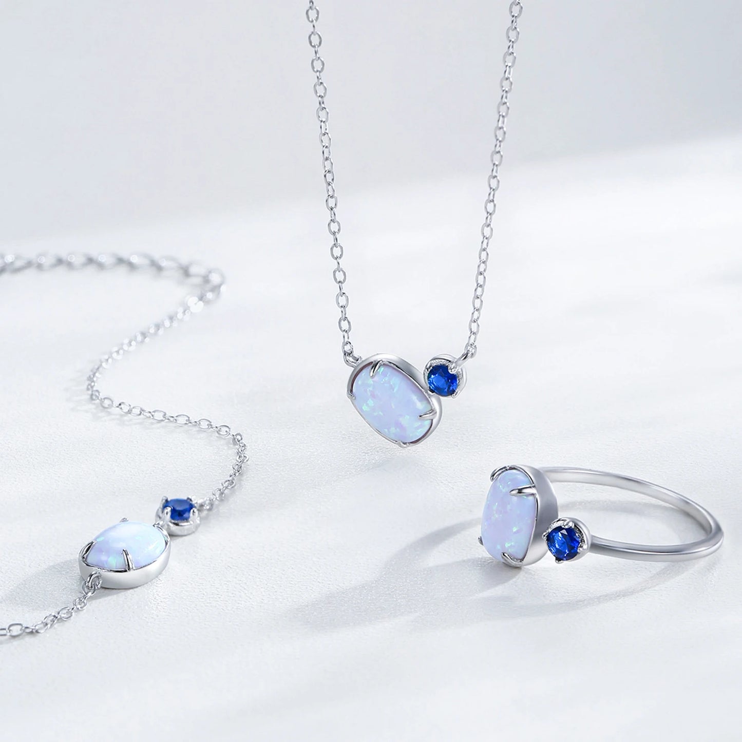 Ailmay Luxury 925 Sterling Silver Jewelry Set the Perfect Gift for Women's Holiday or Anniversary