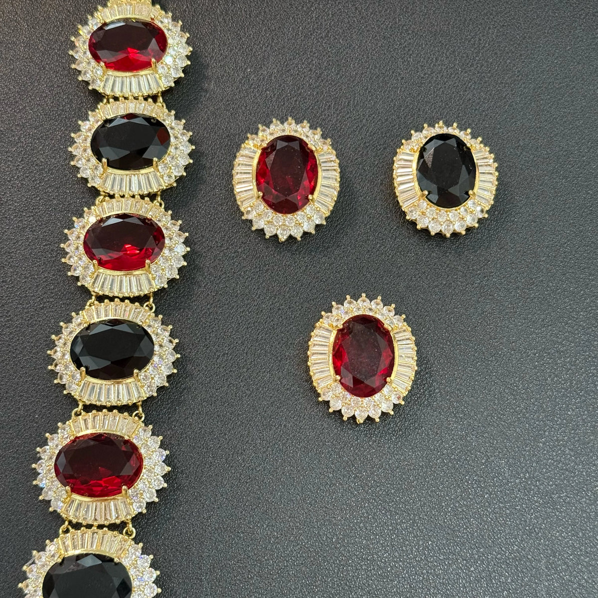 XOTICA TIANSHE Foreign Trade Wedding Set Earrings, Bracelets, Necklaces Brass Zircon Crystal