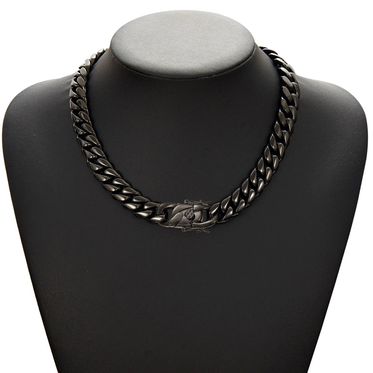 REBEL S&S REBEL 14mm Black Gun Plated Stainless Steel Cuban Link Chain