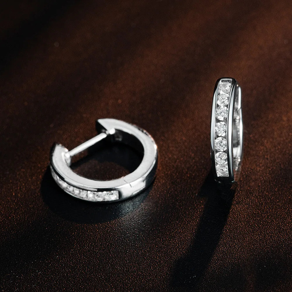 MUSHAN Jewelry Factory Popular 2mm S925 Sterling Silver Round Earrings in Europe and America Are Versatile