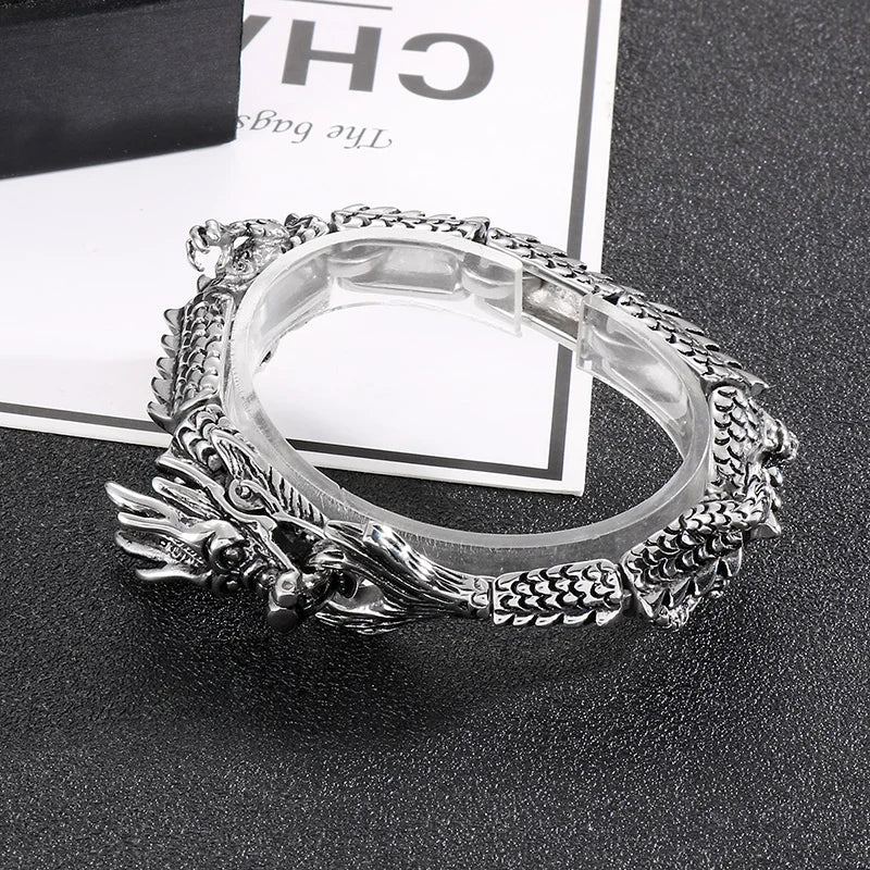 KALEN Fashion Domineering Bracelet Retro Friendship Animal Men's Charms Stainless Steel Dragon Bracelets Bangles