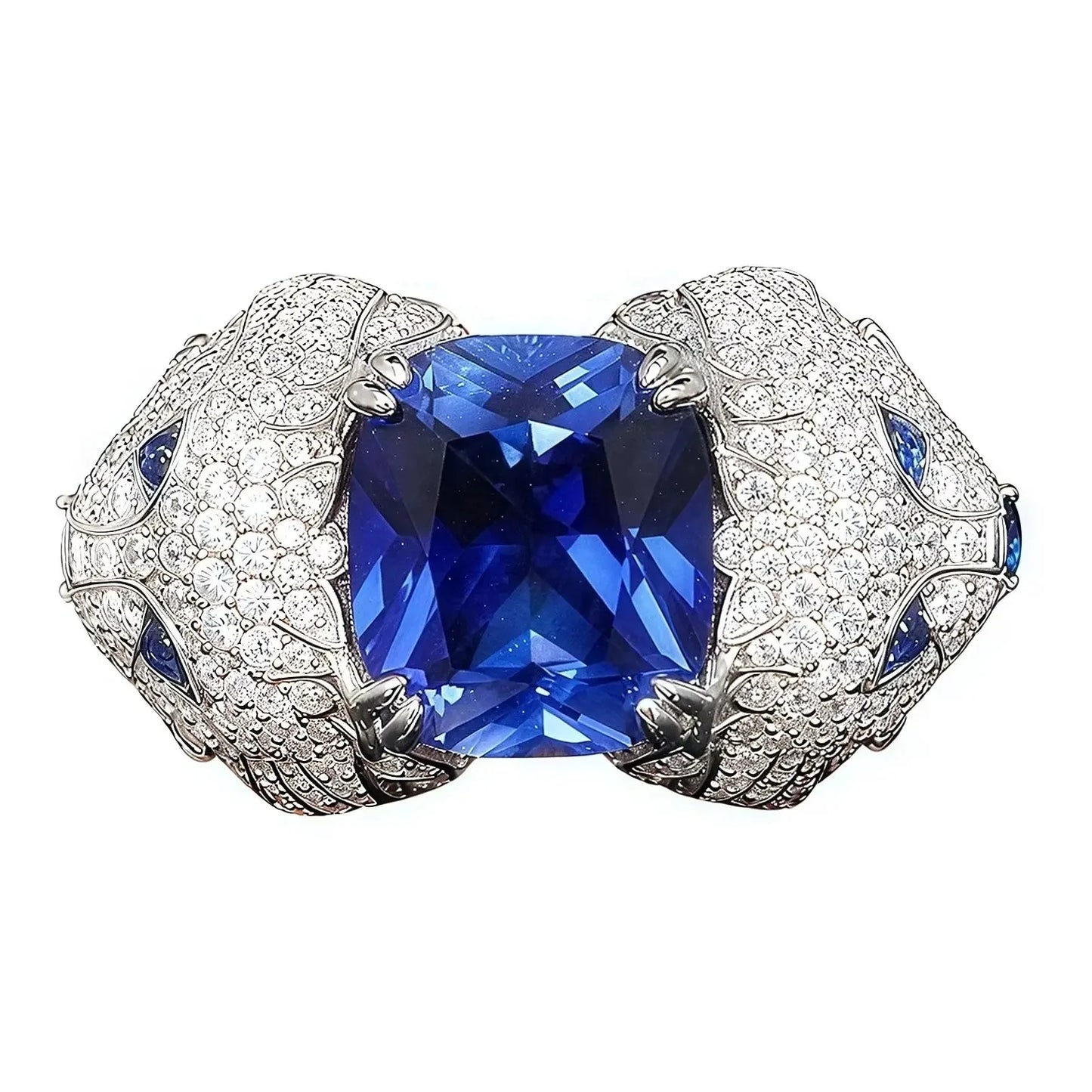 MUSHAN Jewelry Factory s 925 Sterling Silver Ring High Carbon Diamond Cute Cat Sapphire Luxury Designer Jewelry Rings for Women