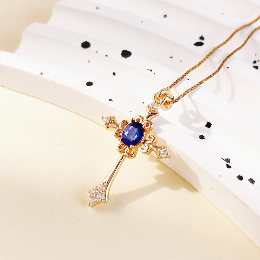 Gioiellieri New Design Gold Plated Natural Fancy Colored Sapphire Fashion 925 Sterling Silver Fine Jewelry Engagement Pendant Necklace