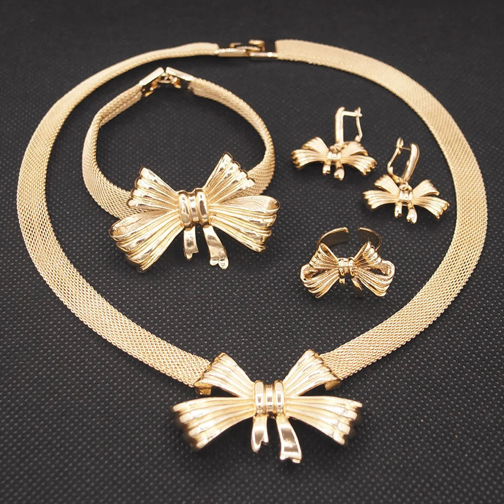 Zhuerrui Customized Gold Brass Jewelry Set Favors Flowers Bead Necklace Jewelry Sets Silver Women's Festival Gifts HN21010714