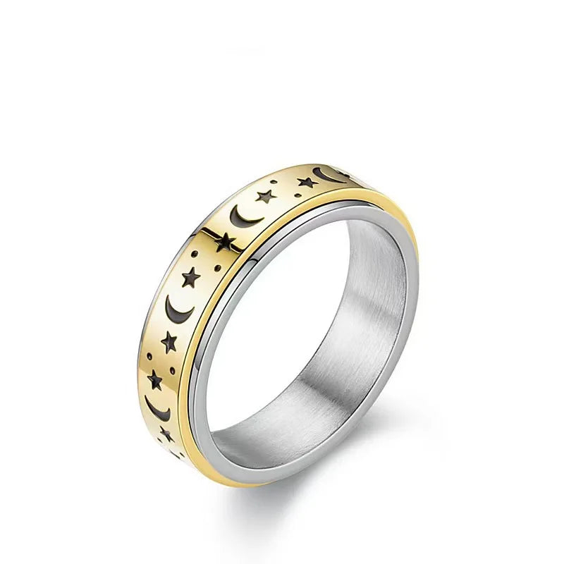 Modern Three-color Titanium Plated Tungsten Couple Wedding Ring for Men and Women-Engagement & Anniversary Gift