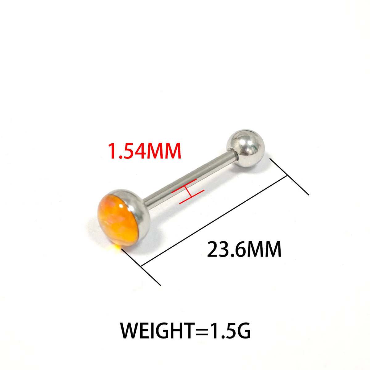 S&S Titanium Zircon & Opal Labret Stud – Collection