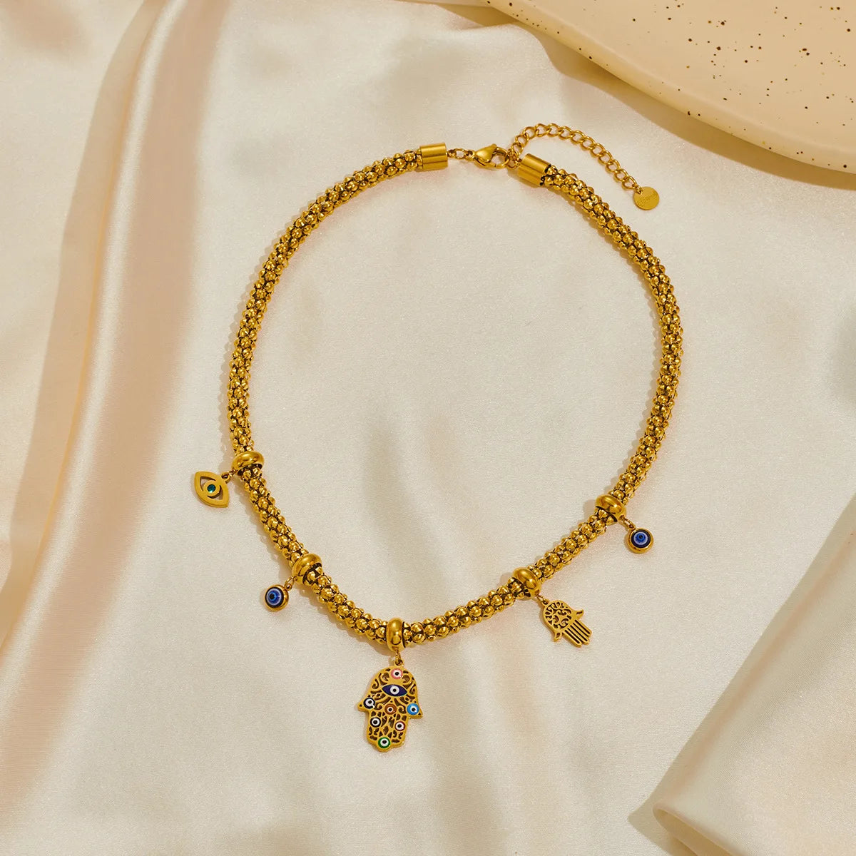Gold Crystal Necklace, Earrings & Bracelet Jewellery Set | Rhinestone Fashion Set