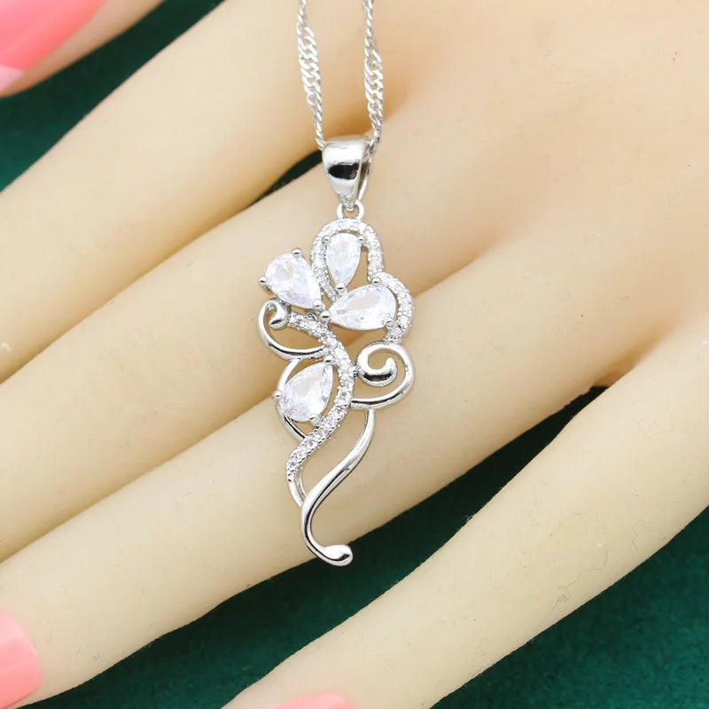 XOTICA 925 Silver Necklace Pendant for Women 18K Gold Plated Zircon Jewelry Alloy Material Main Component