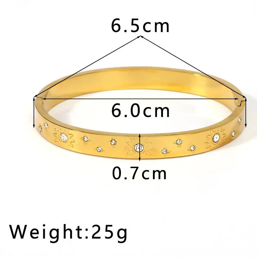 Versatile Hand Round Zircon Fine Snake Chain Bracelets New Green Leaf Charm Gold Stainless Steel Indian Style Bangles ALN2511307
