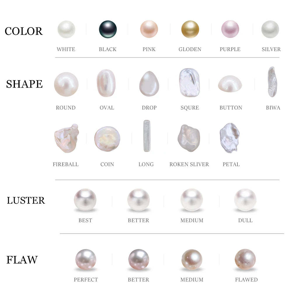 Akoya Blue-gray Seawater 7.5-8mm Pearl Necklace for Women Christmas Gift Necklace