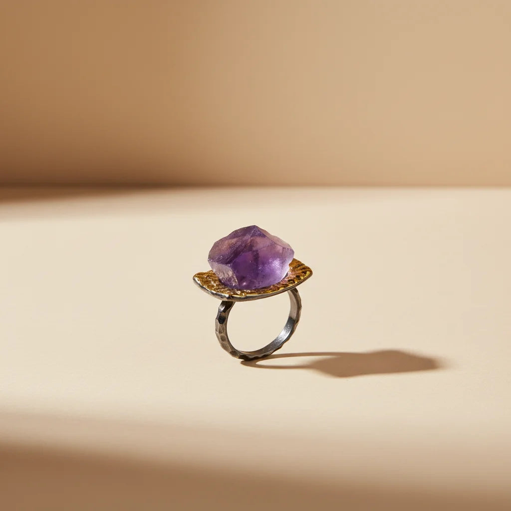 PERFECT Handmade Amethyst Gemstone 925 Sterling Silver Gemstone Ring