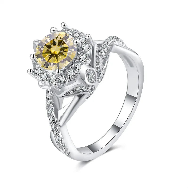 Nabest Women's GRA Certified VVS Colors Moissanite 925 Sterling Silver Engagement Bride Ring Fine Jewelry Manufacturing