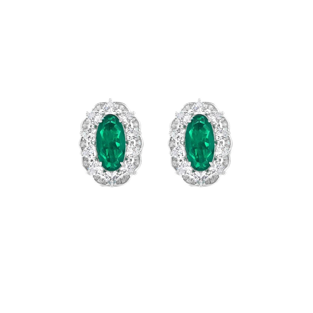 MUSHAN Jewelry Factory Grandmother Green Stud Earrings Light Luxury and High End Accessory Earrings High End Accessory