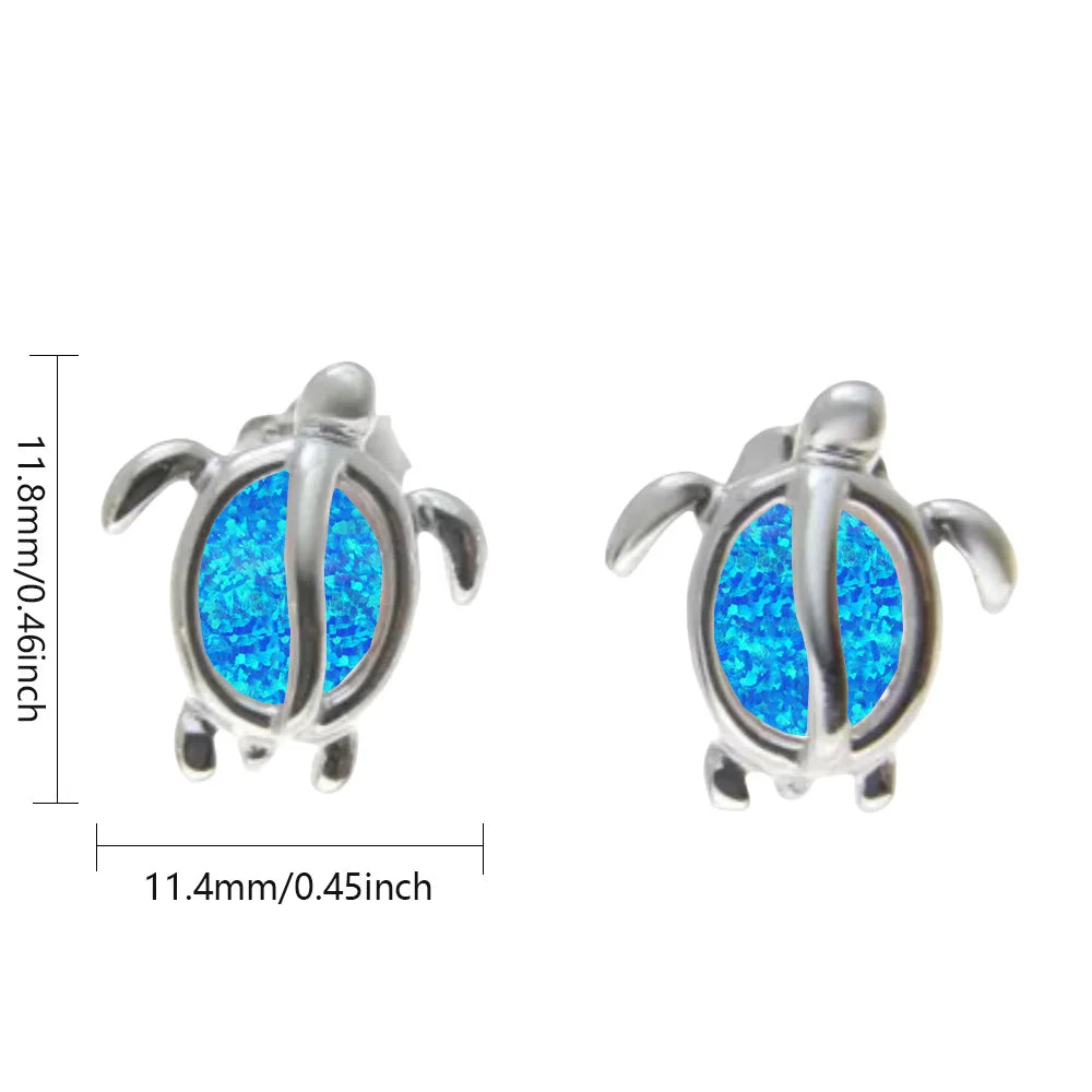 Aobao Water drop-shaped alloy sea turtle earrings