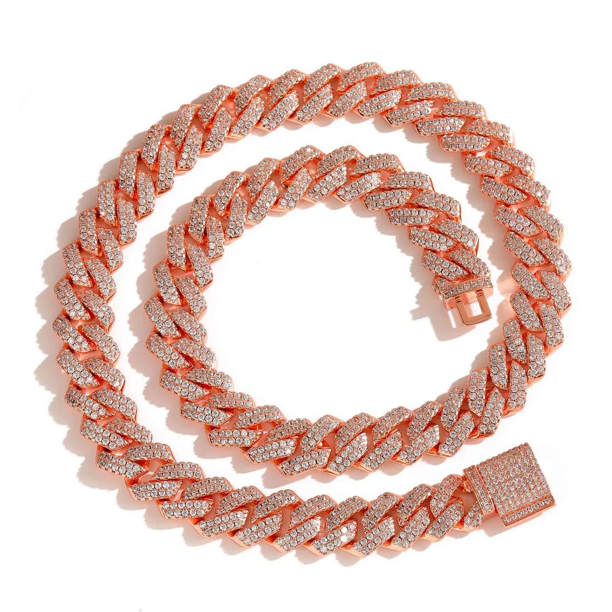 S&S European Hot Selling Hip Hop 18K Gold Plated Jewelry Set 14mm Iced Out Miami Cuban Link Chain Necklace and Bracelet Set for Men