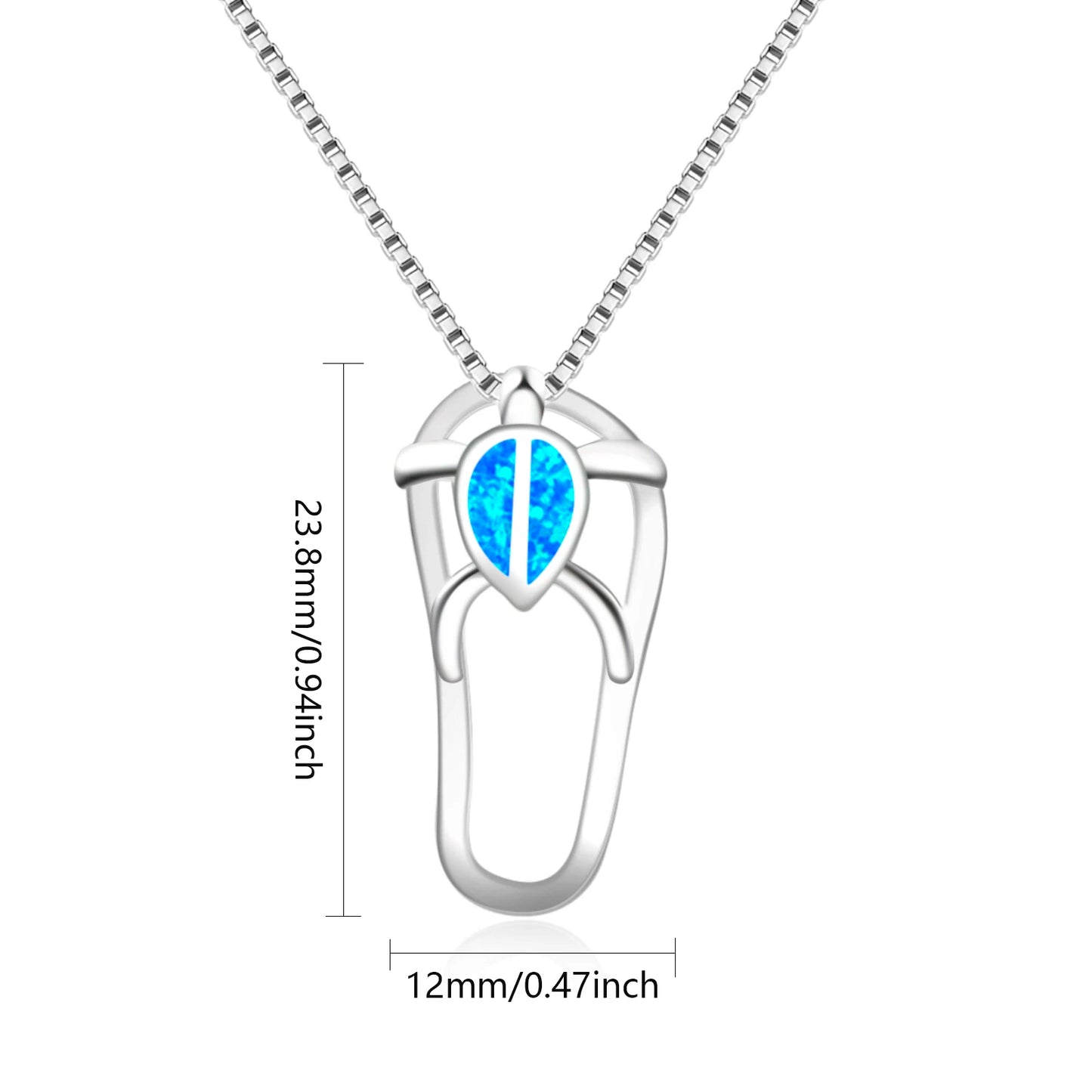 Animal Geometric Minimalist Silver Plated Opal Copper Box Chain Christian Necklace Aobao Gift
