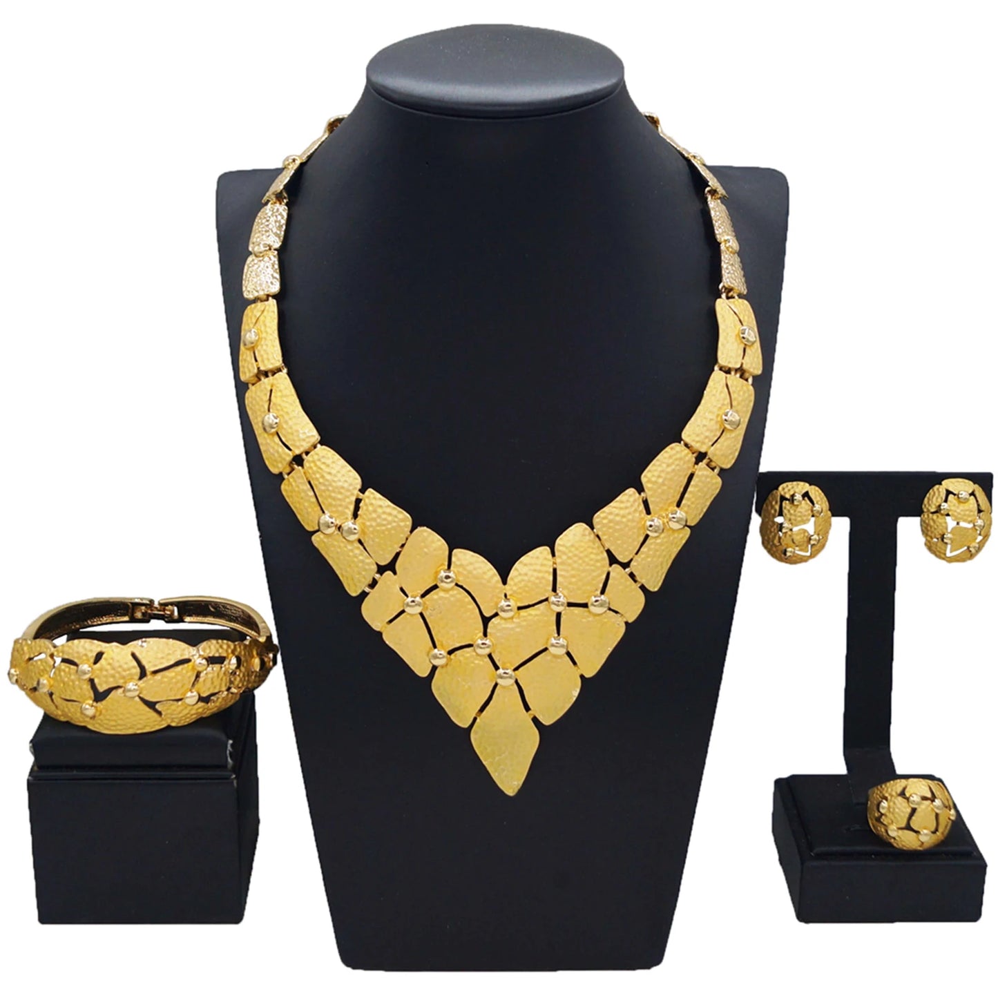 Zhuerrui Hot Selling Luxury Gold Jewelry Sets Simple Bead Necklace Jewelry Set Fashionable Valentine's Day Gifts HA2337714