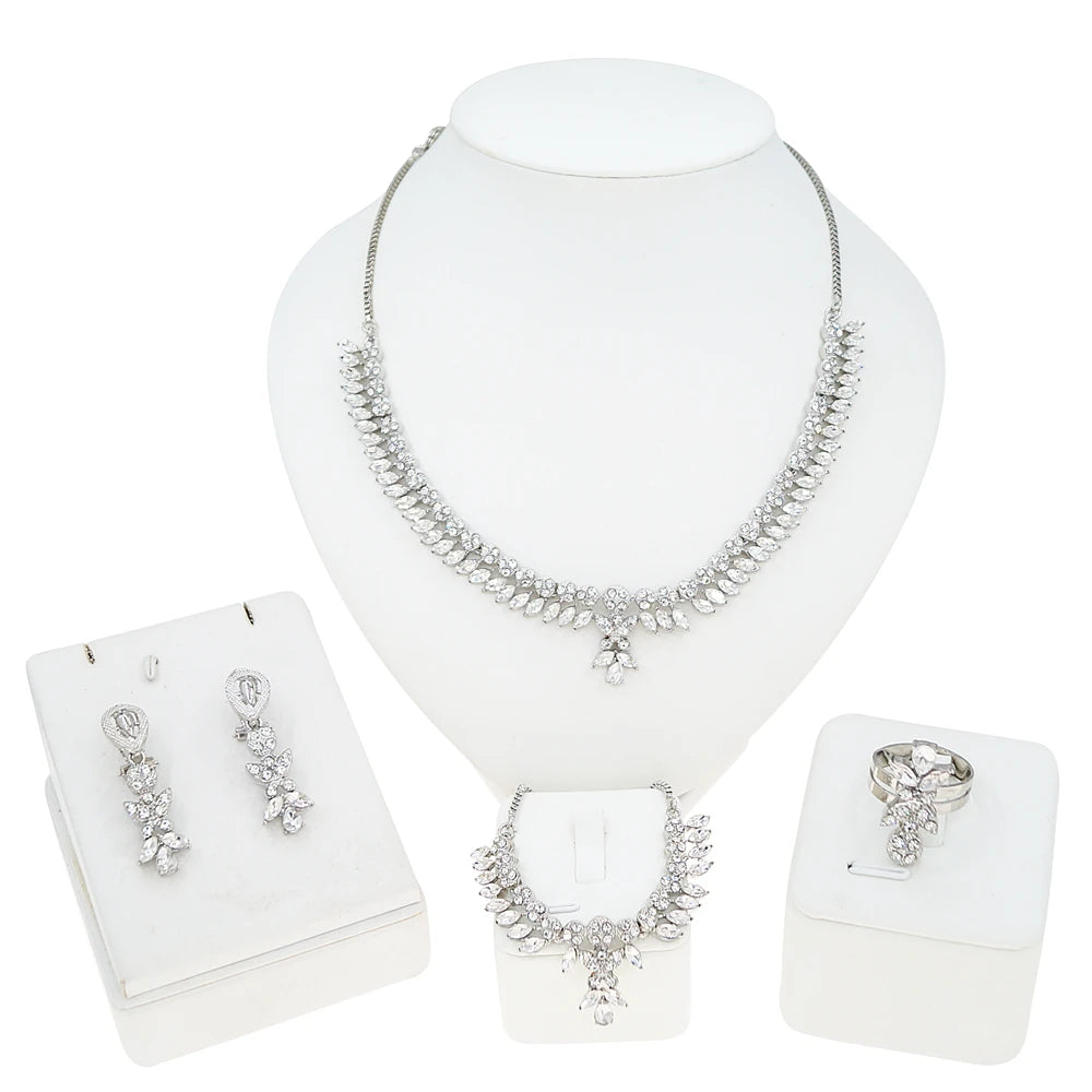 Zhuerrui Nigerian 18k Gold Plated Jewelry Set Brazil Gold Designer Wedding Jewellery Set Fashion Necklaces Jewelry SetsHB2501314