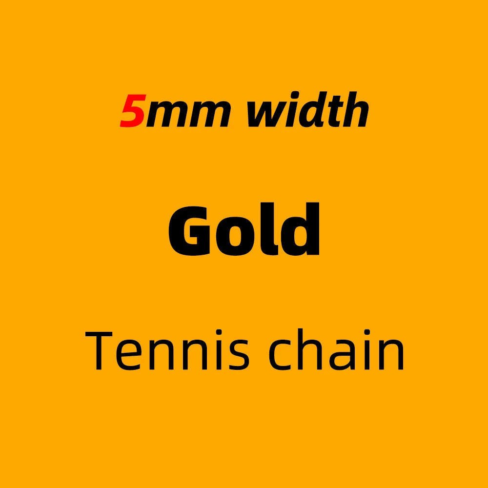 S&S 3mm 4mm 5mm Tennis Chain Jewellery Diamond Choker Iced Out CZ Hip Hop Chains Zircon Bling Jewelry Gold Silver Rose Tennis Chain