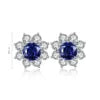 Gemfiori Anster S925 Silver Lab-Grown Sapphire Trendy Drop Earrings for Woman Wedding & Party
