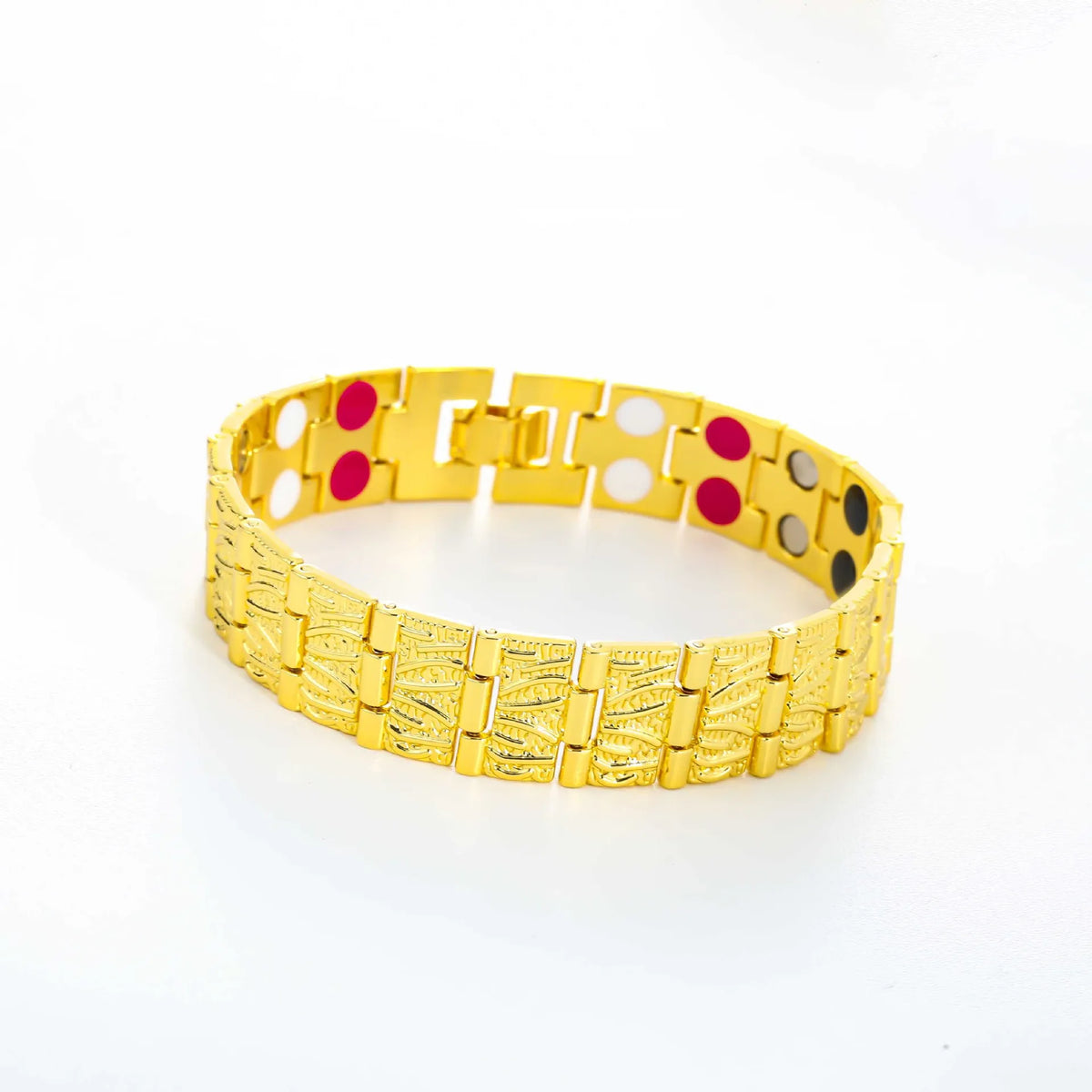 Hot-Selling High-End Kevlar Gold Plated Zinc Alloy Strong Neodymium Magnet Magnetic Therapy Bracelet