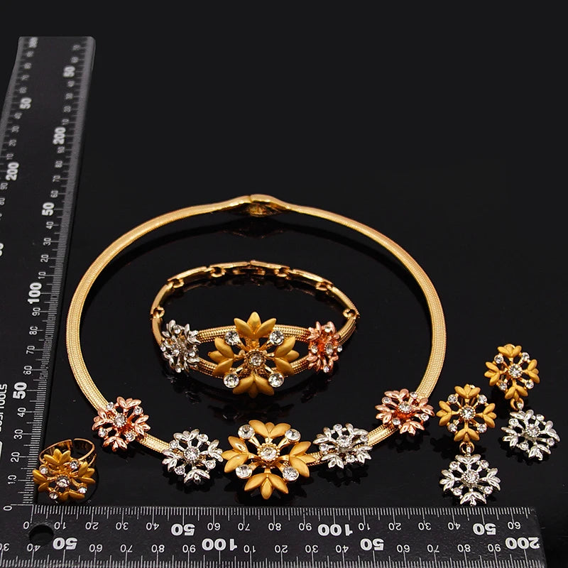 Zhuerrui Mother's Day Gift High Quality 18K Gold-plated I love You MOM Jewelry Set HD20070114