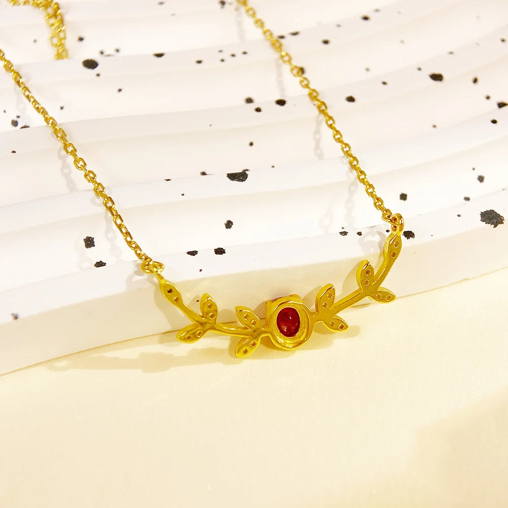 Gioiellieri Natural Ruby Pendant with S925 Silver for Women July Birthstone Red Gemstone Fine Jewelry Elegant Waterdrop Shape Necklace Gift