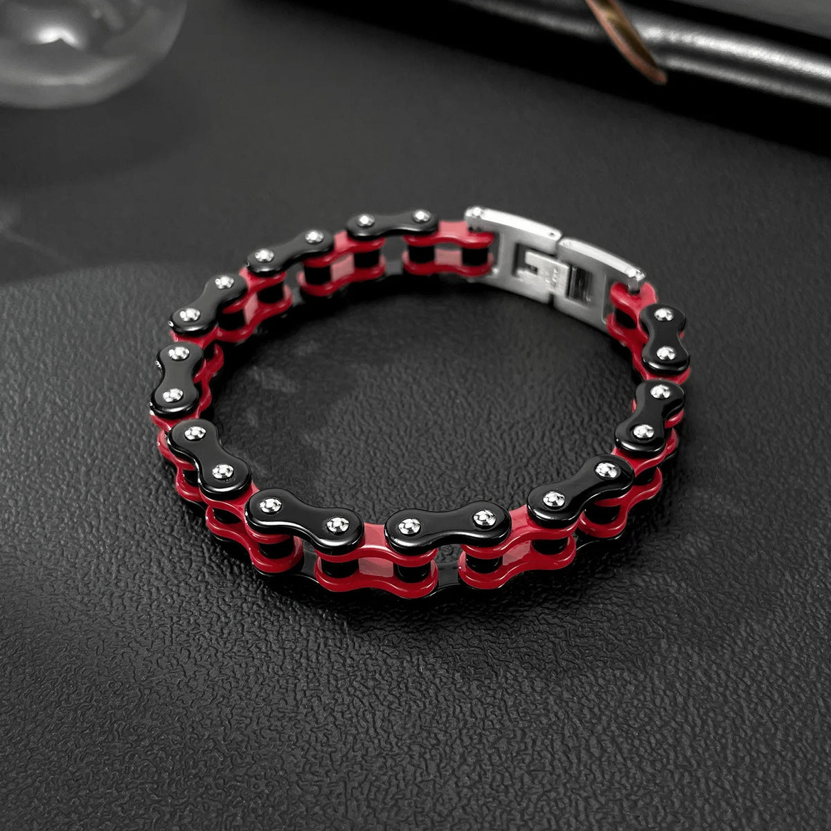 REBEL Men's Bicycle Chain Bracelet Stainless Steel Hip Hop Geometric Chain & Link Bracelet for Party Occasions