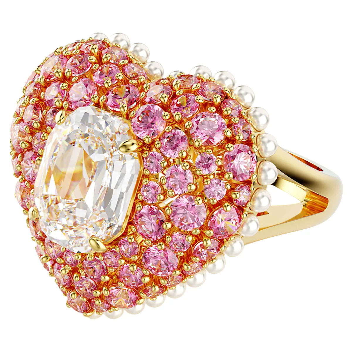 S&S Exquisite Copper Vintage Luxury Finger Ring Zircon Gorgeous Glossy Surface for Wedding Engagement Anniversary Parties Holiday