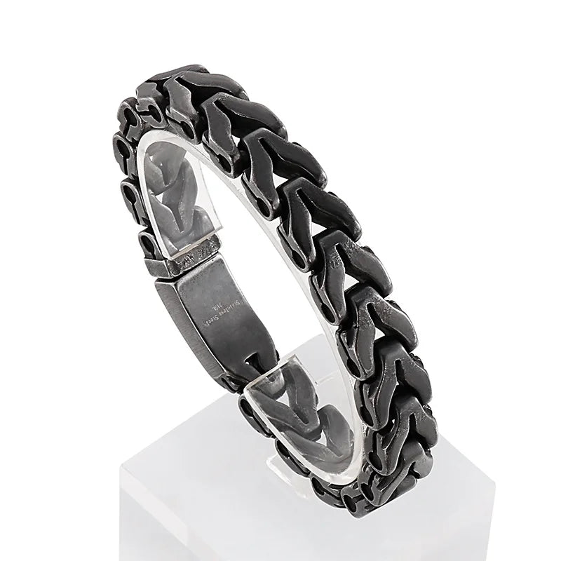 KALEN Mature Stainless Steel Fashion Jewelry Bracelets Casual Style Links Bracelet for Men