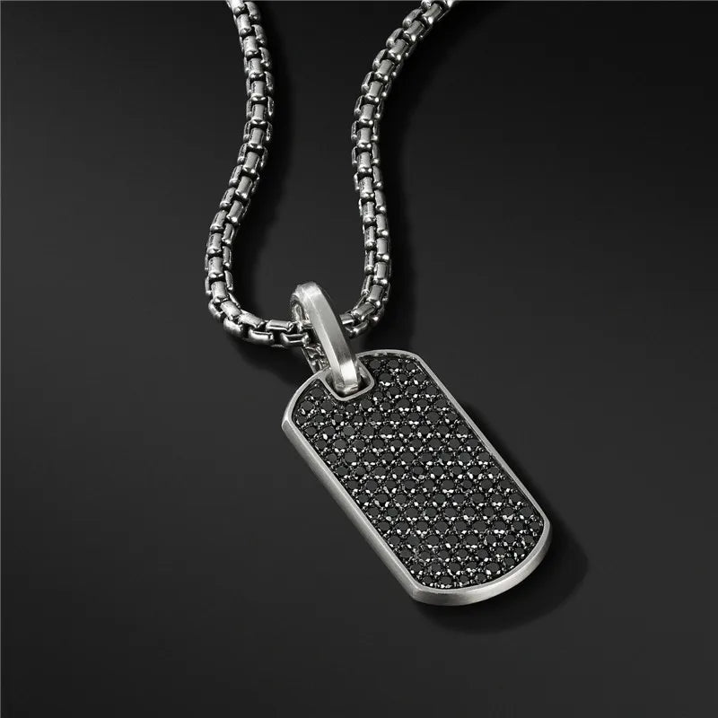 REBEL Simple Stainless Steel Hip Hop Pendant for Men Women Fashion Jewelry with Chains Necklace for Europe United States
