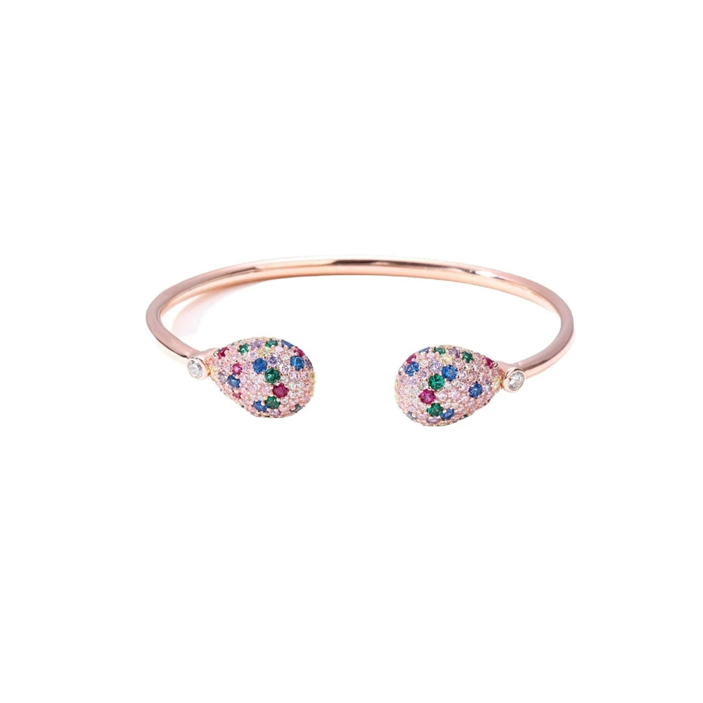 MUSHAN Jewelry Factory S925 Sterling Silver Bracelet High End Light Luxury Electroplated Rose Gold High Carbon Diamond Jewelry