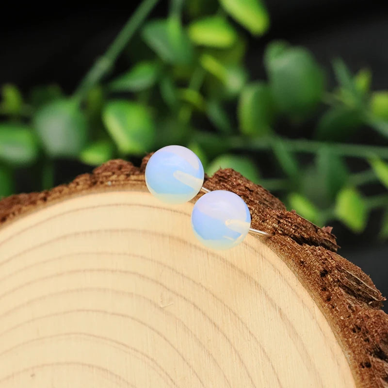 Wholesale Minimalist Turquoise Paw Natural Stone Crystal  Modern Women's Designer Earrings Fashion Luxury Earrings Jewelry