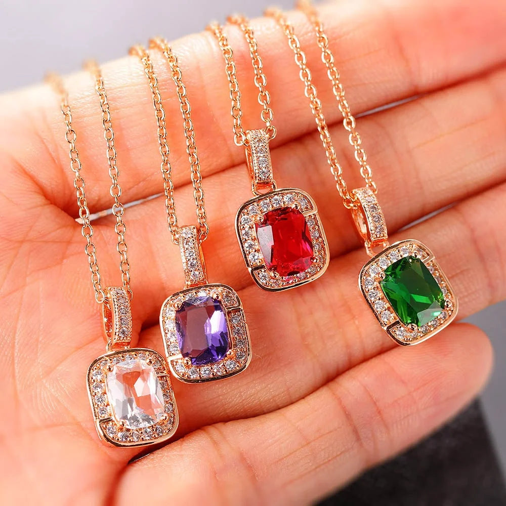 ArtistA RST New Arrival Women Accessories 3 Pcs AAA Green Zircon Earring Necklace Bracelet Jewelry Set S443