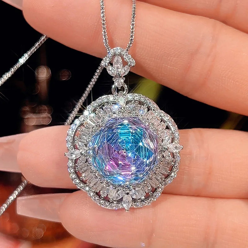 Gemfiori 2025 New Jewelry Brass Gold Plated Color Rose Zircon Fashion Style Set Women's Festival Gift