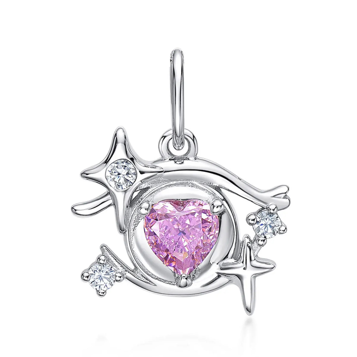 S&S 925 Silver Geometric Pendant Necklace | Diamond & Crystal Collection