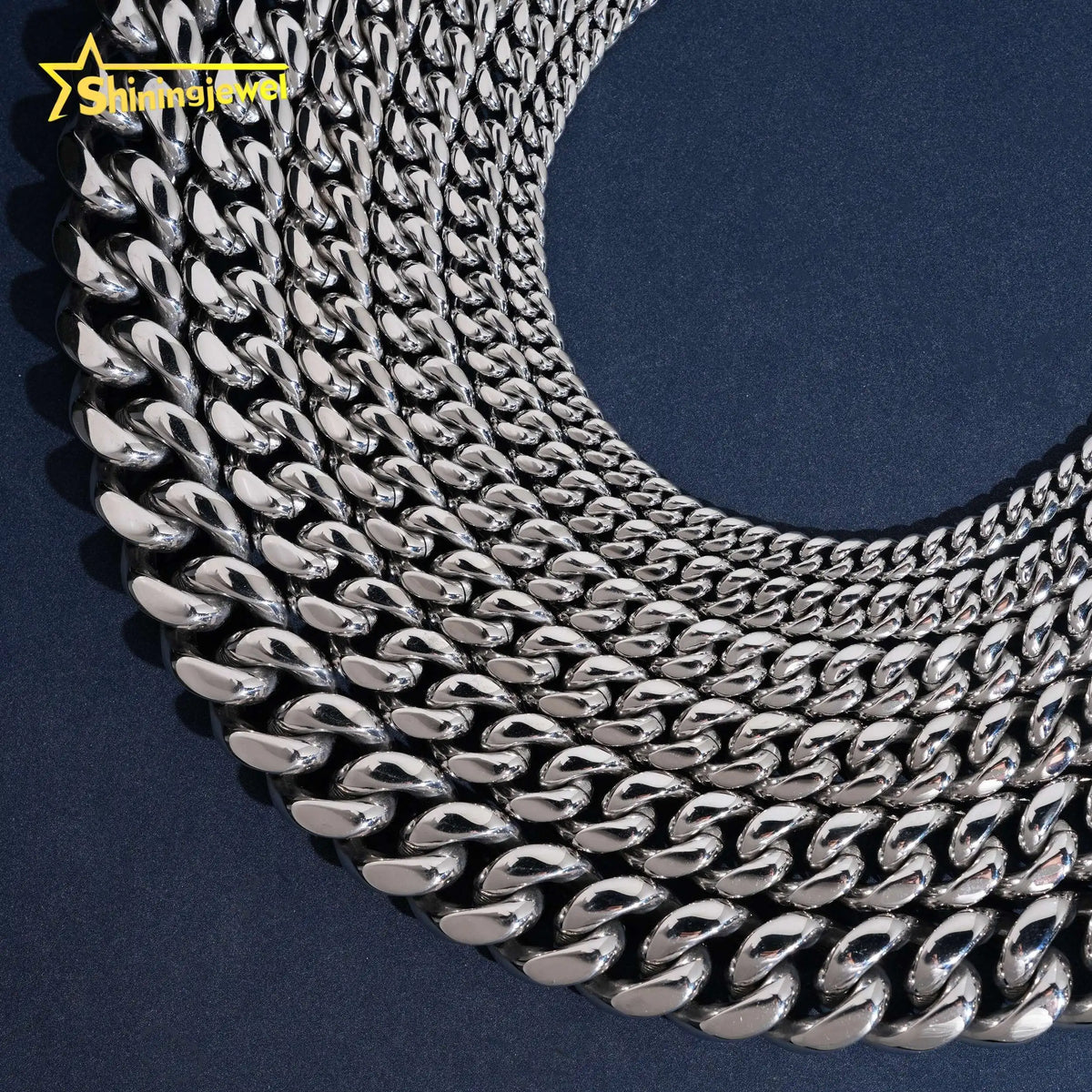 BiG-BOSS Hot Sale 316L Stainless Steel Cuban Link Chain 925 Silver VVS D Moissanite Iced Out Lock Jewelry Miami Cuban Bracelet Necklace