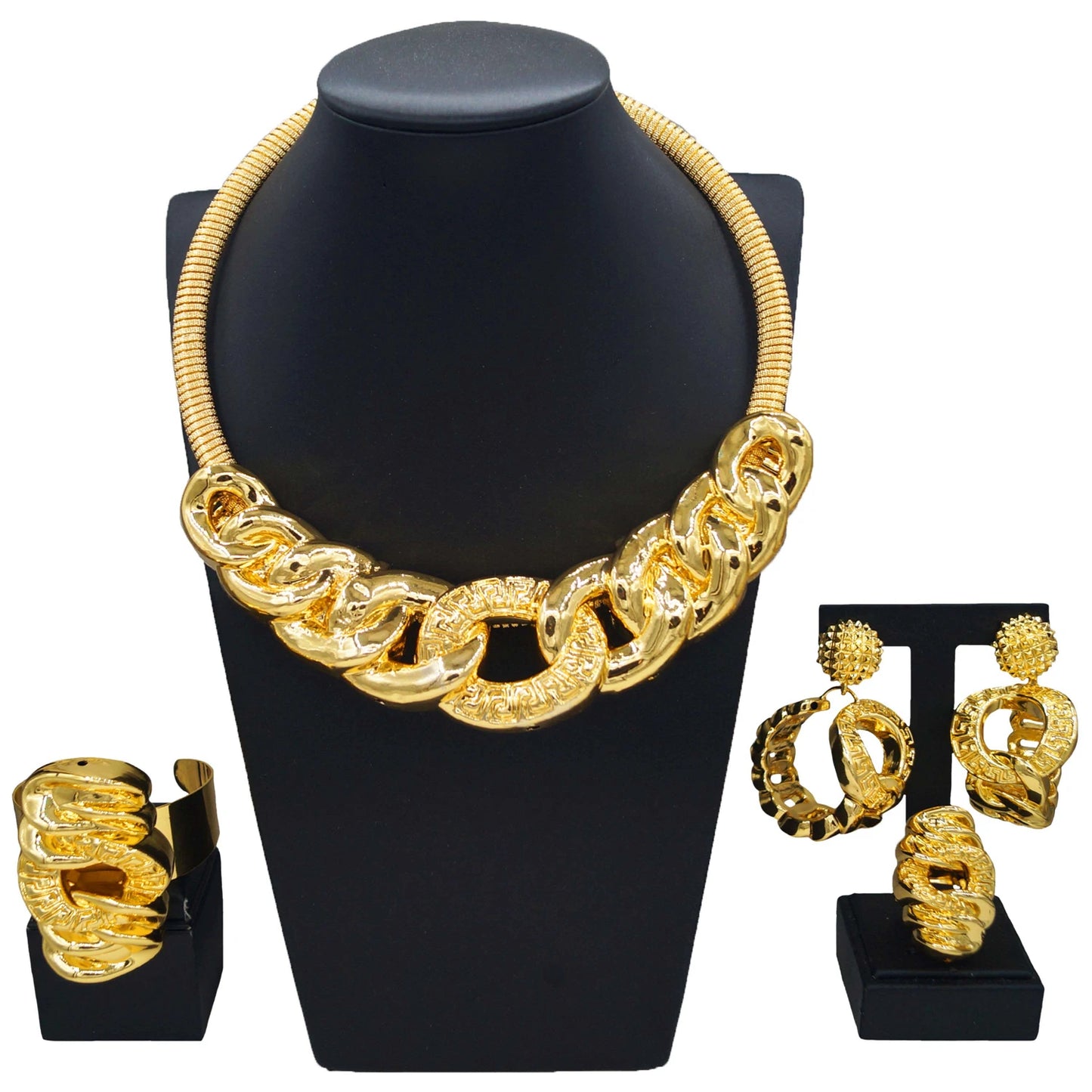Zhuerrui New Fashion Women's Jewelry Set Luxury Exquisite Jewelry Nigeria Engagement Jewelry Charm Necklace BraceletHK00822