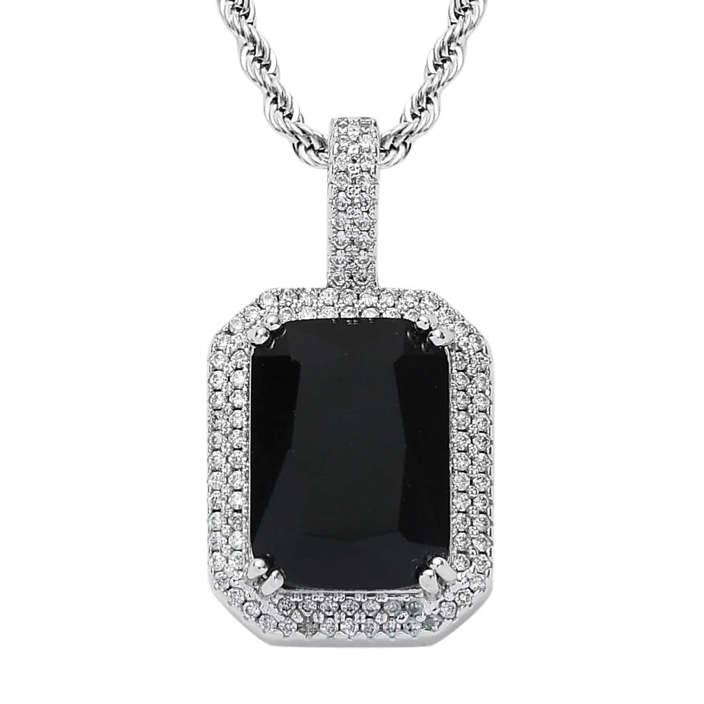 S&S Colourful CZ Geometric Pendant Necklace | Gold & Silver | S&S